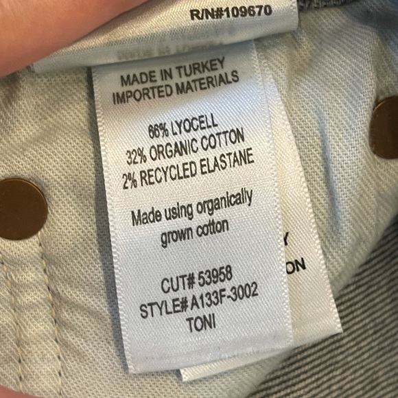 AGOLDE TONI WOMENS ANKLE FRAYED STRAIGHT LEG JEANS Size 24 - Picture 9 of 11